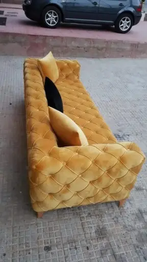 3 Seater Brown Chesterfield Sofa