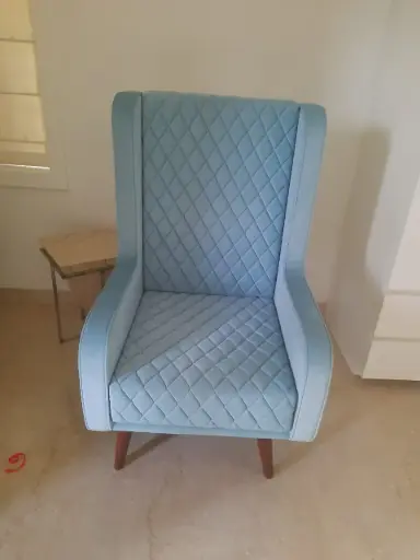 Sky Blue Classic Wing Chair