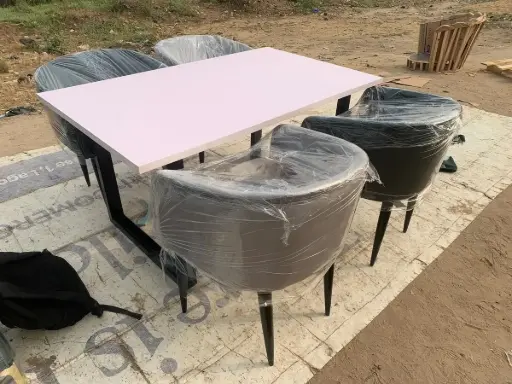 Grey and Green Dining Table Set
