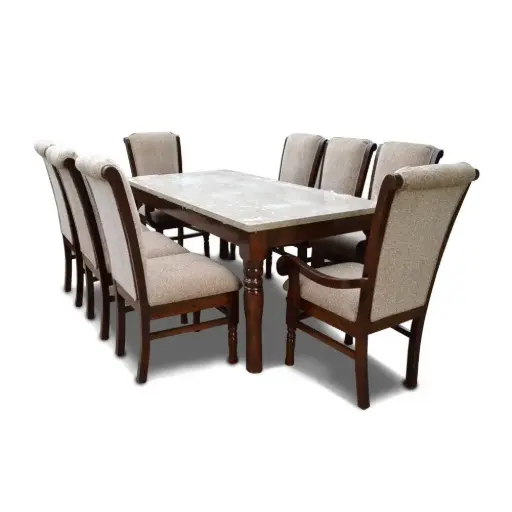 8 Seater White Dining Table