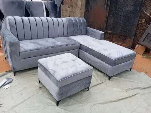 6 Seater L-Shaped Sofa with Leg Set